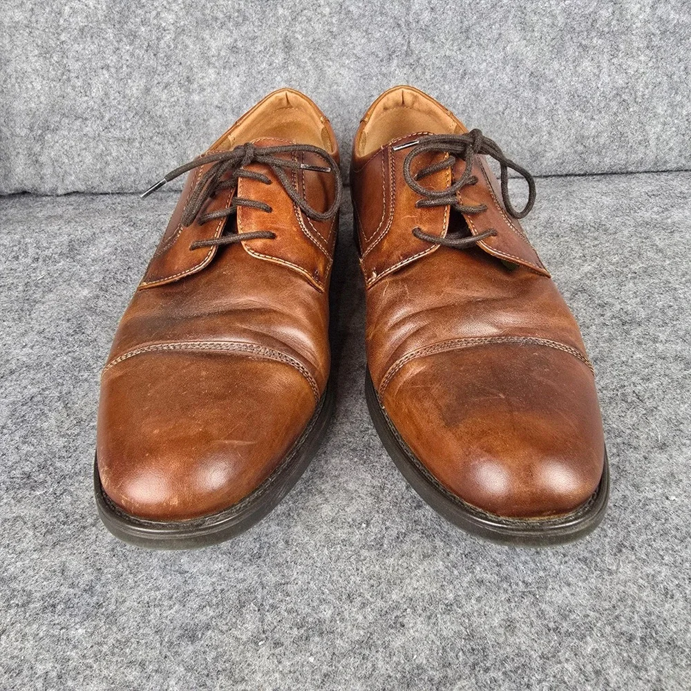 Florsheim Oxford Mens Brown Cap Toe Comfortech Ortholite Dress Shoes